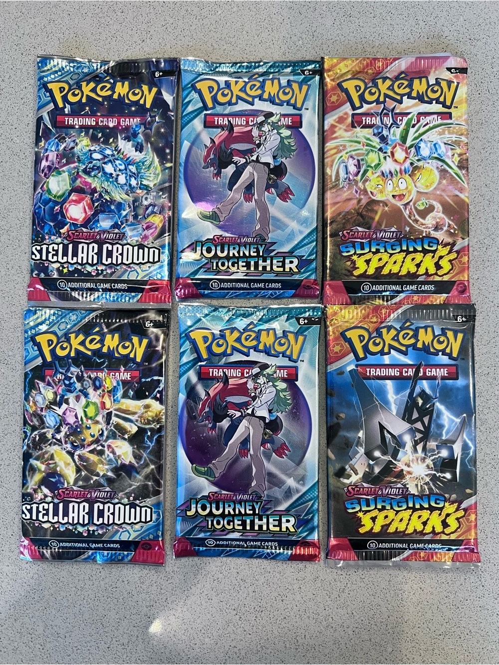 Pokémon Scarlet & Violet Booster Packs Factory Sealed You get 6 Packs Pictured